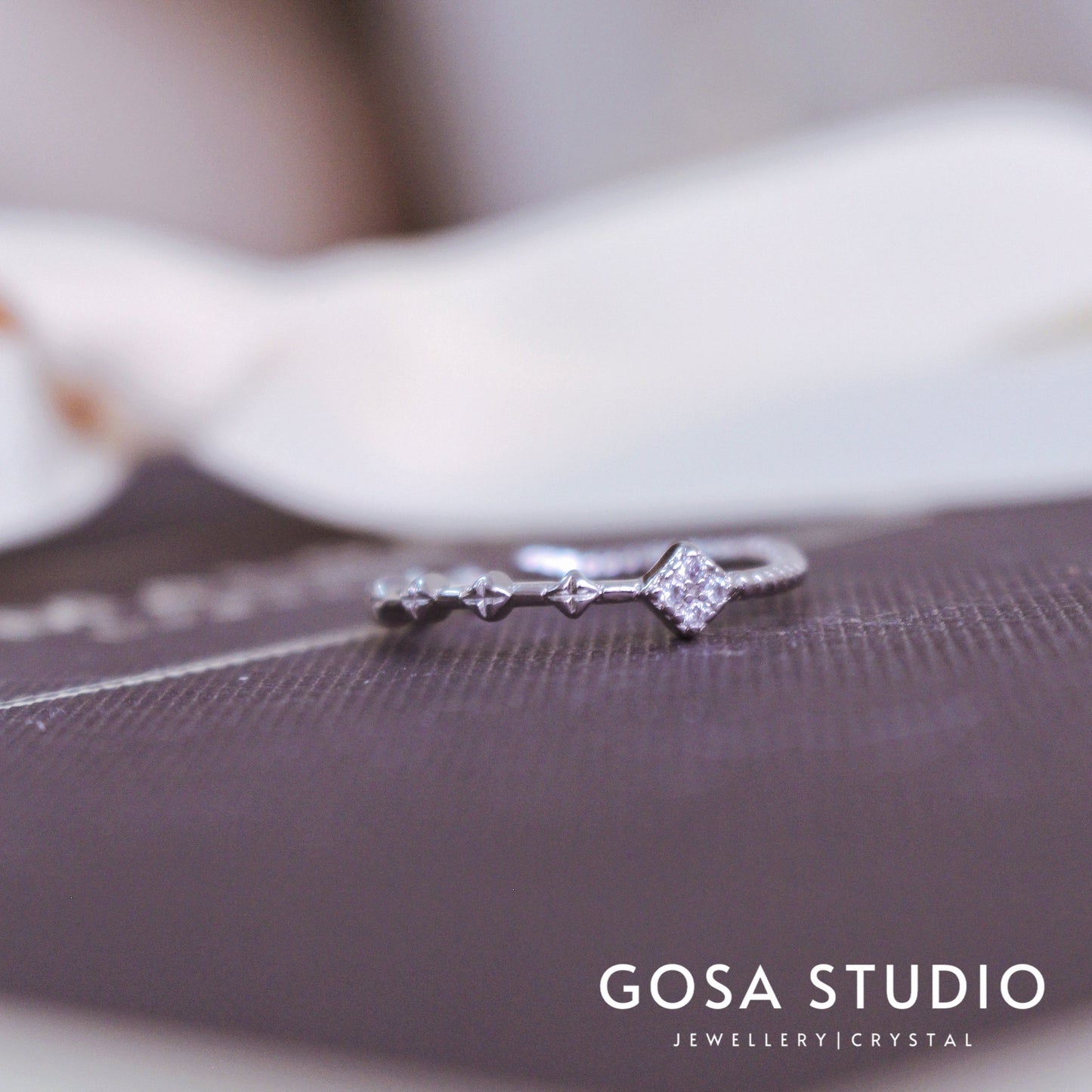 GR009 925純銀 碎石麻花戒指