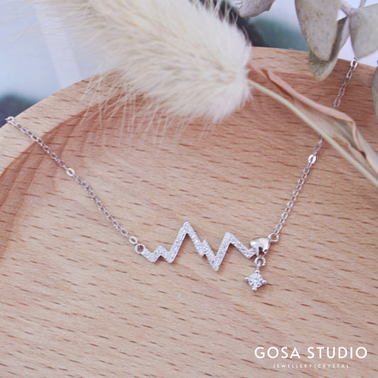 GN012 925純銀 心電圖項鍊