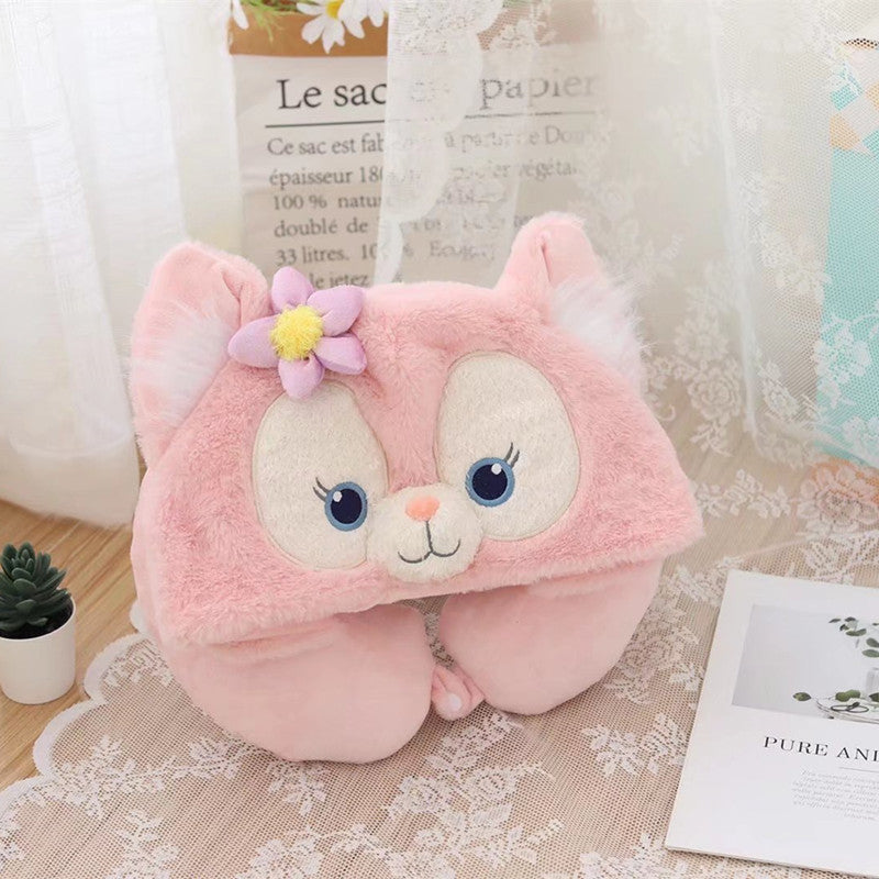 【達菲家族】Linabell 連帽頸枕|超可愛!粉絲必備