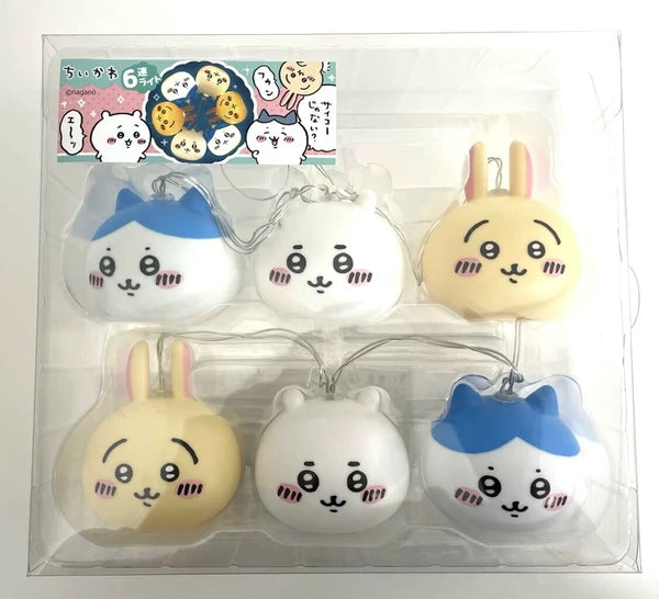 【日本直運】Chiikawa得意6連吊飾燈｜閃亮造型掛燈氣氛滿分！