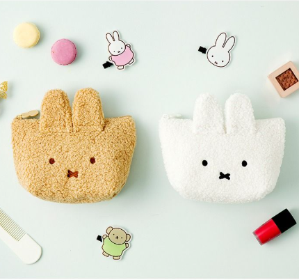 【韓國直運】 Miffy 面仔收納袋｜超得意造型 化妝品文具都裝到！