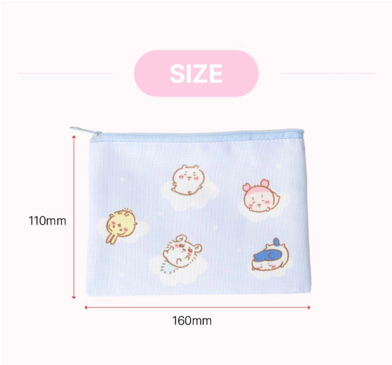 【韓國直運】 Chiikawa 方形收納袋｜輕巧得意日常小物秒收好！