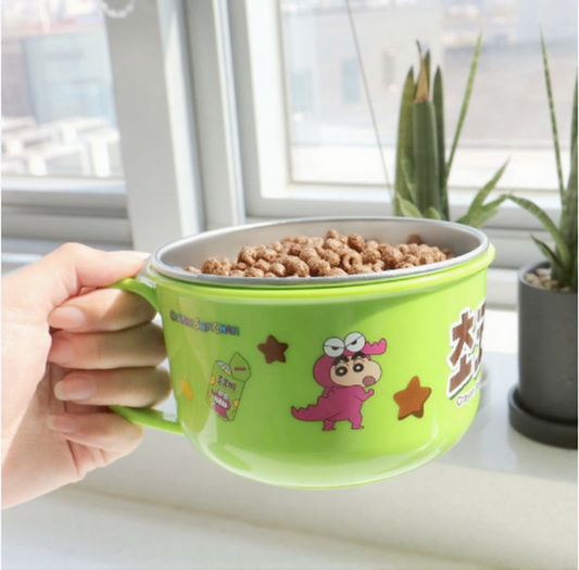 【韓國直運】 蠟筆小新 巧克比不鏽鋼泡麵碗｜得意又實用！屋企歎麵必備！