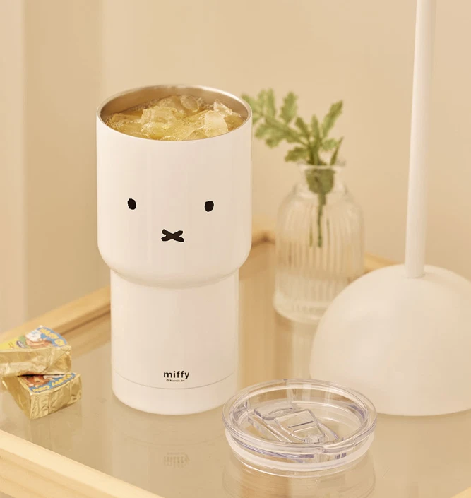 【韓國直運】 Miffy 600ml 不鏽鋼大容量保溫杯｜得意又實用返工返學飲水必備！