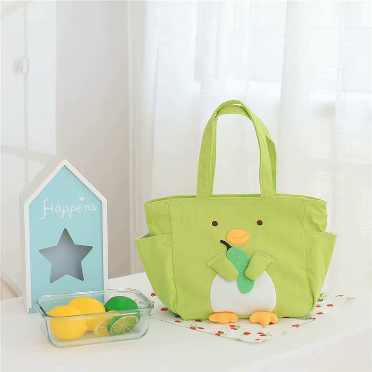 【角落生物】超可愛手提帆布飯袋｜上班、上學都可以用