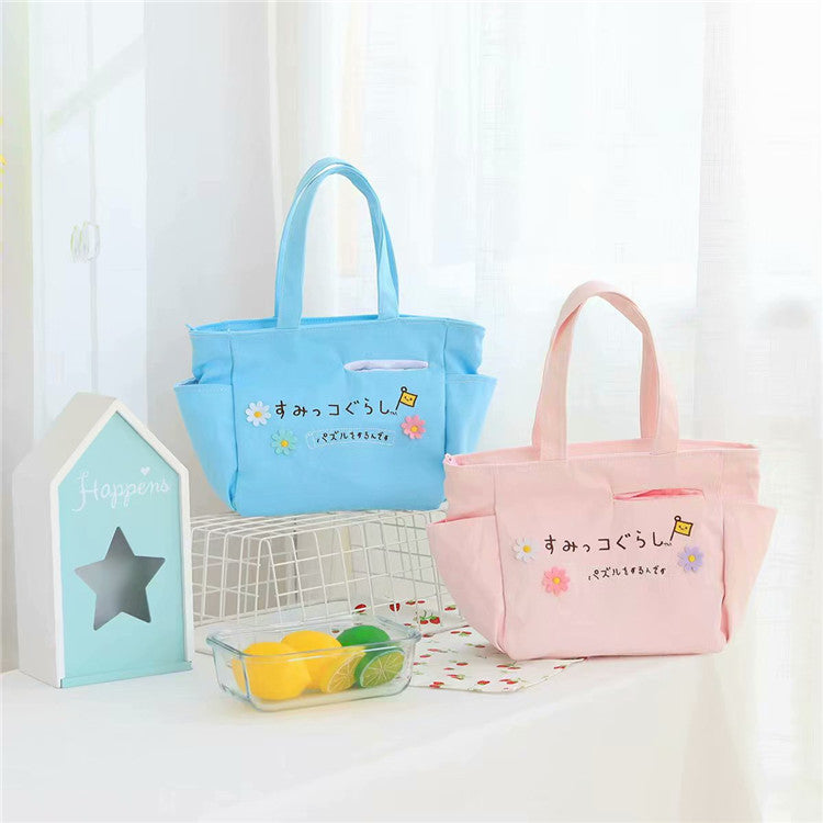 【角落生物】超可愛手提帆布飯袋｜上班、上學都可以用