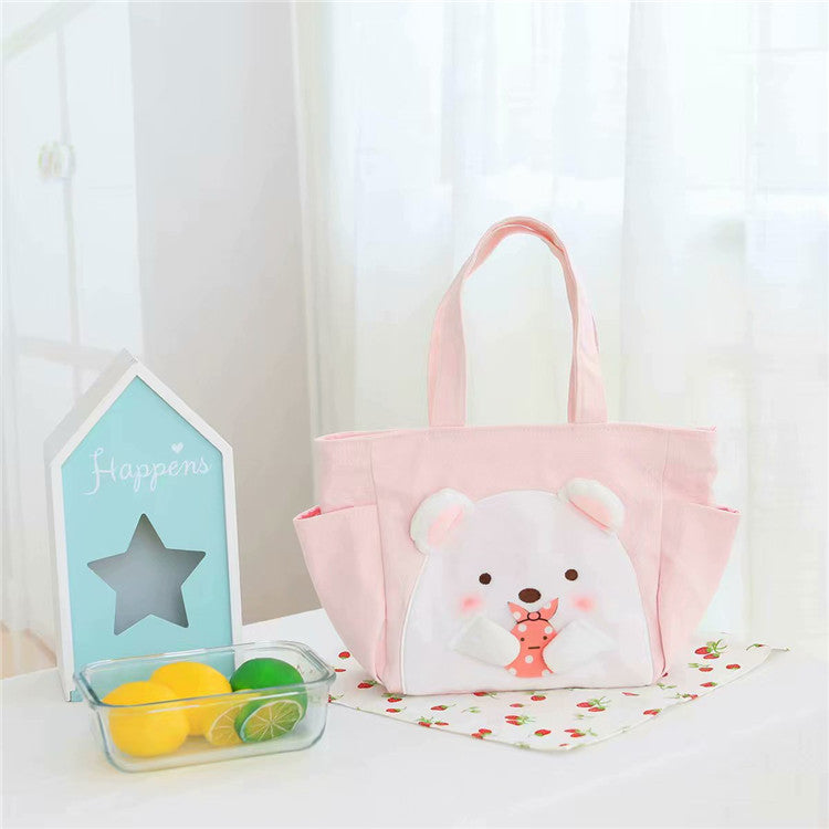 【角落生物】超可愛手提帆布飯袋｜上班、上學都可以用