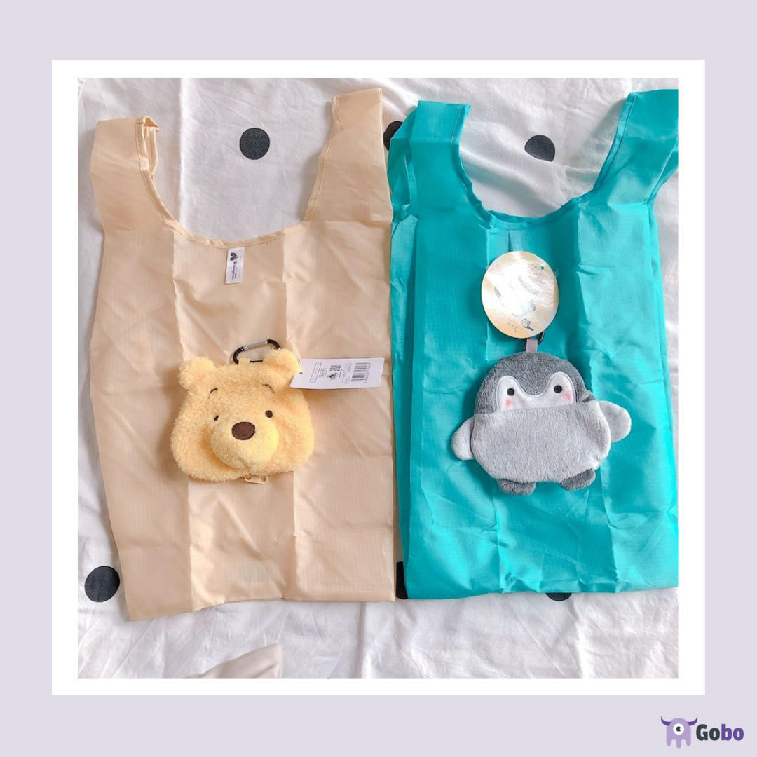 【Sanrio環保系列】大頭卡通方便摺叠環保購物袋