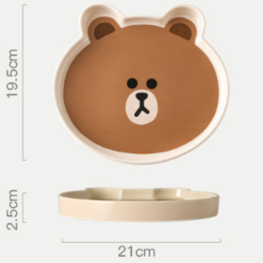 【正版授權】LINE Friends 陶瓷造型碟 | 等熊大CONY陪你一齊食早餐