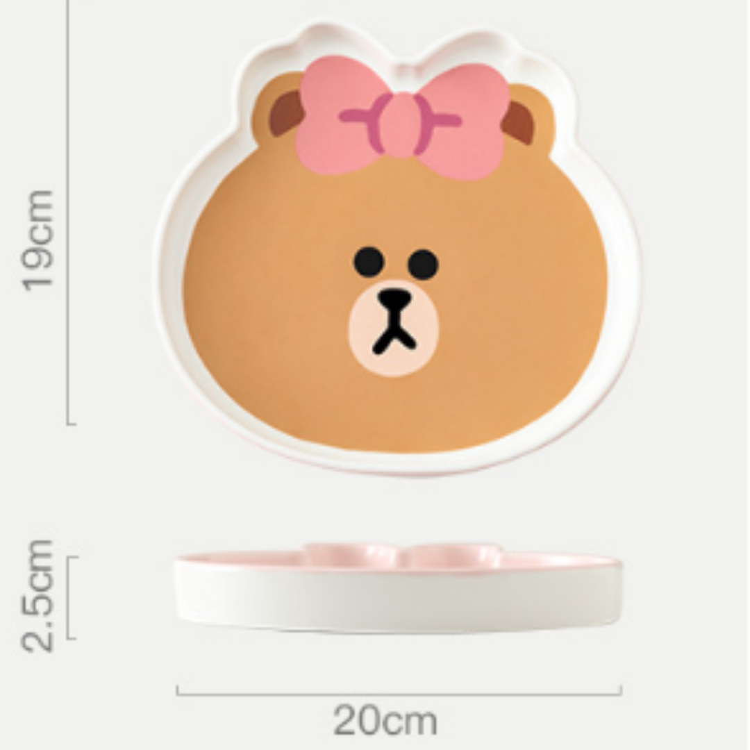 【正版授權】LINE Friends 陶瓷造型碟 | 等熊大CONY陪你一齊食早餐