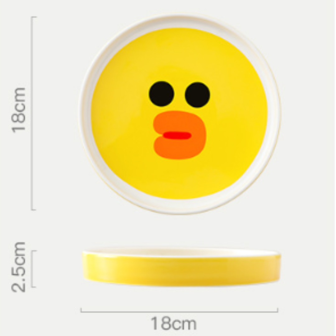 【正版授權】LINE Friends 陶瓷造型碟 | 等熊大CONY陪你一齊食早餐