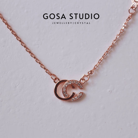 GN008 18K金S925純銀 雙C項鍊