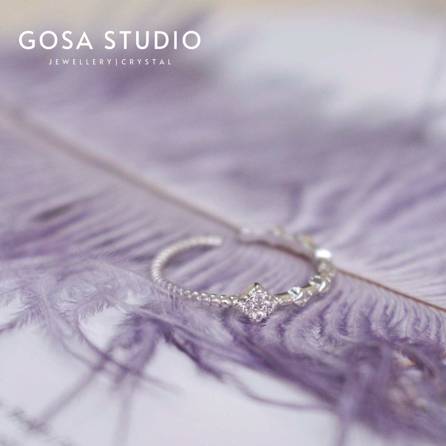 GR009 925純銀 碎石麻花戒指