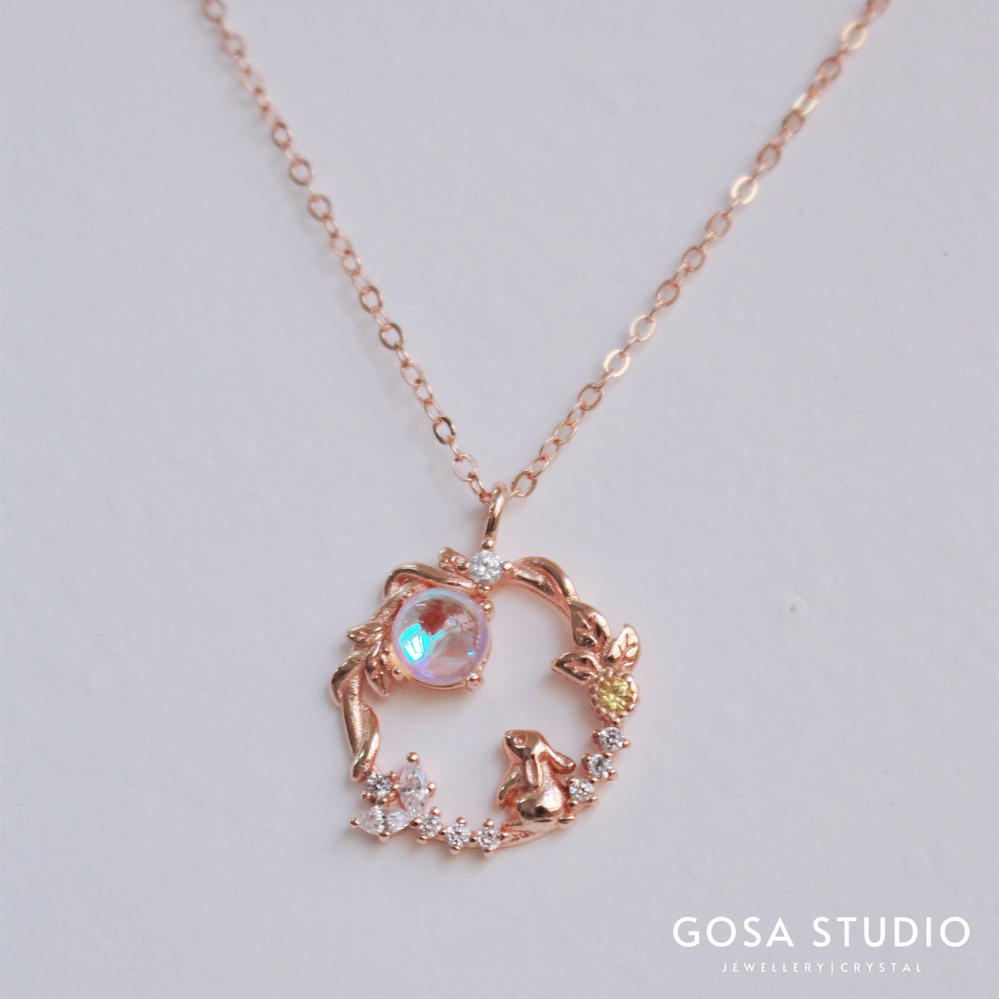 GN013  14K金 小免圈圈項鍊